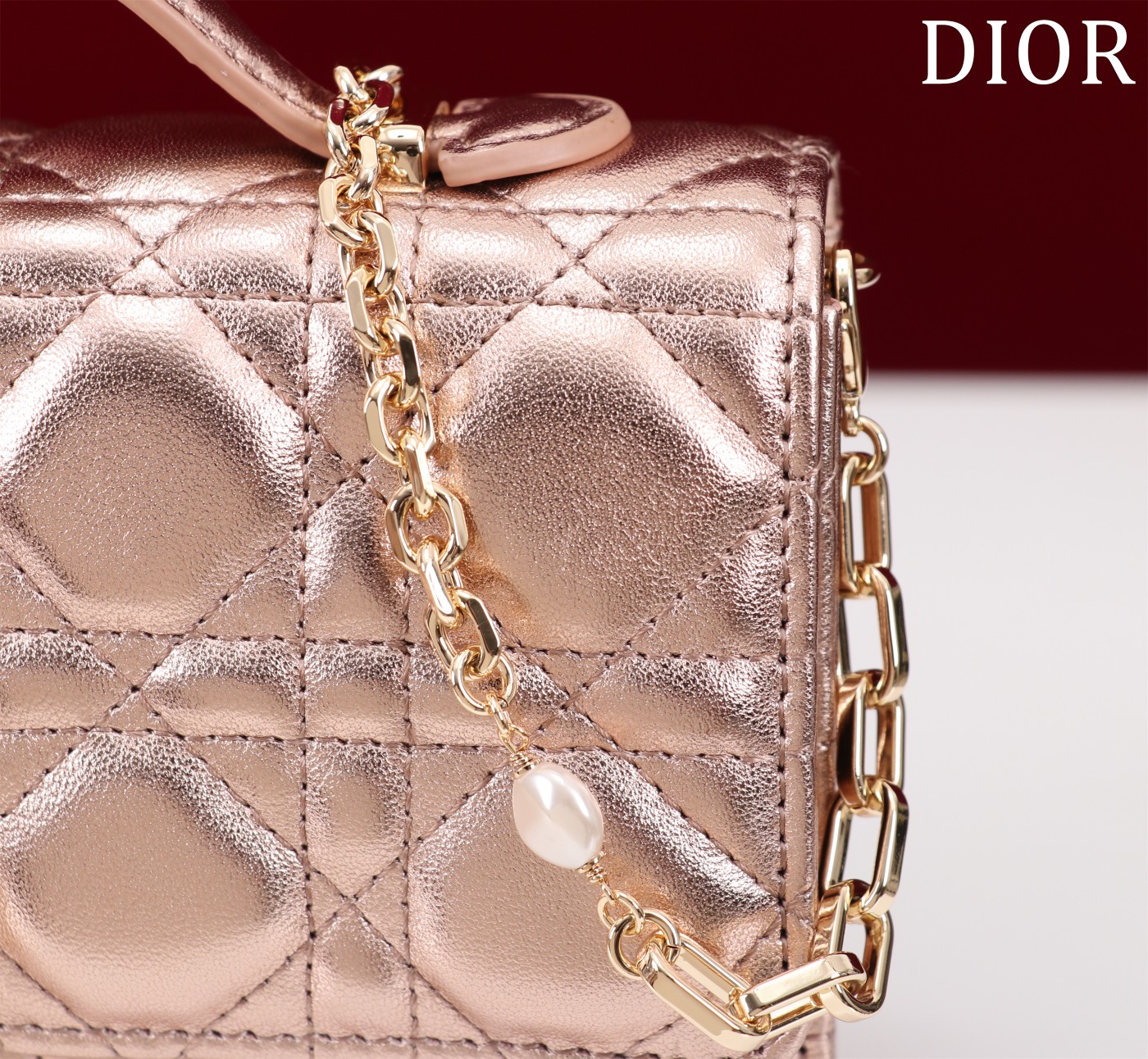 My Dior Mini Bag Gold Cannage Lambskin